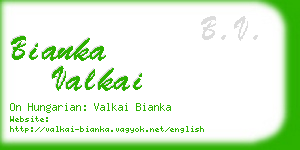 bianka valkai business card